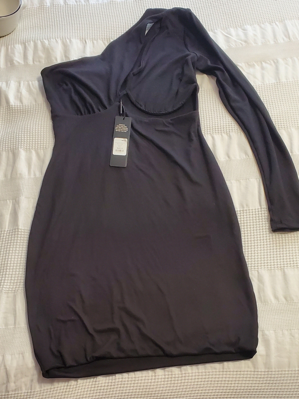 Fashion Nova One-Shoulder Black Bodycon Dress